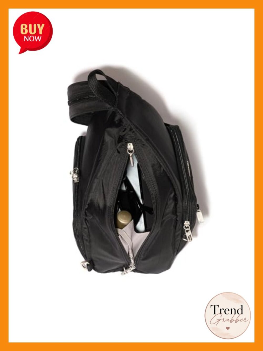 Anti-Theft Convertible Sling Nylon Crossbody with RFID - Picture 3 of 6